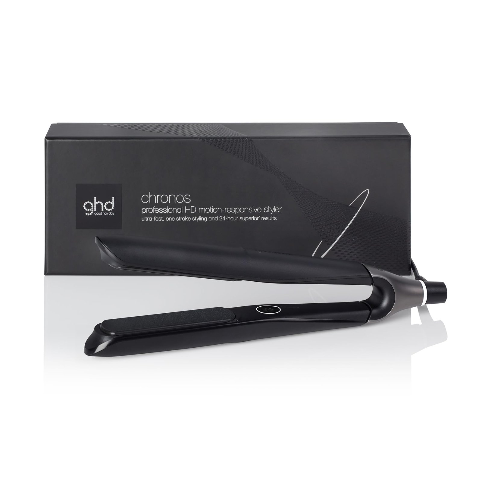 61JFSfW6YsL ghd Chronos 1" Styler Smart Flat Iron Hair Straightener, Black - Image 1