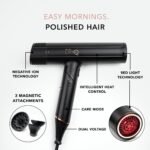 ⁠SRILabs DryQ Infrared Hair Dryer - Red Light, Frizz Control, Dual Voltage - Image 5