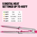 BaBylissPRO Nano Titanium Prima 3000 1.25" Ionic Flat Iron, Pink Rush - Image 6