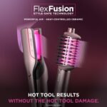 Shark FlexFusion Ceramic Air Styler, Straightener+Curler, Blush, HD641S - Image 2