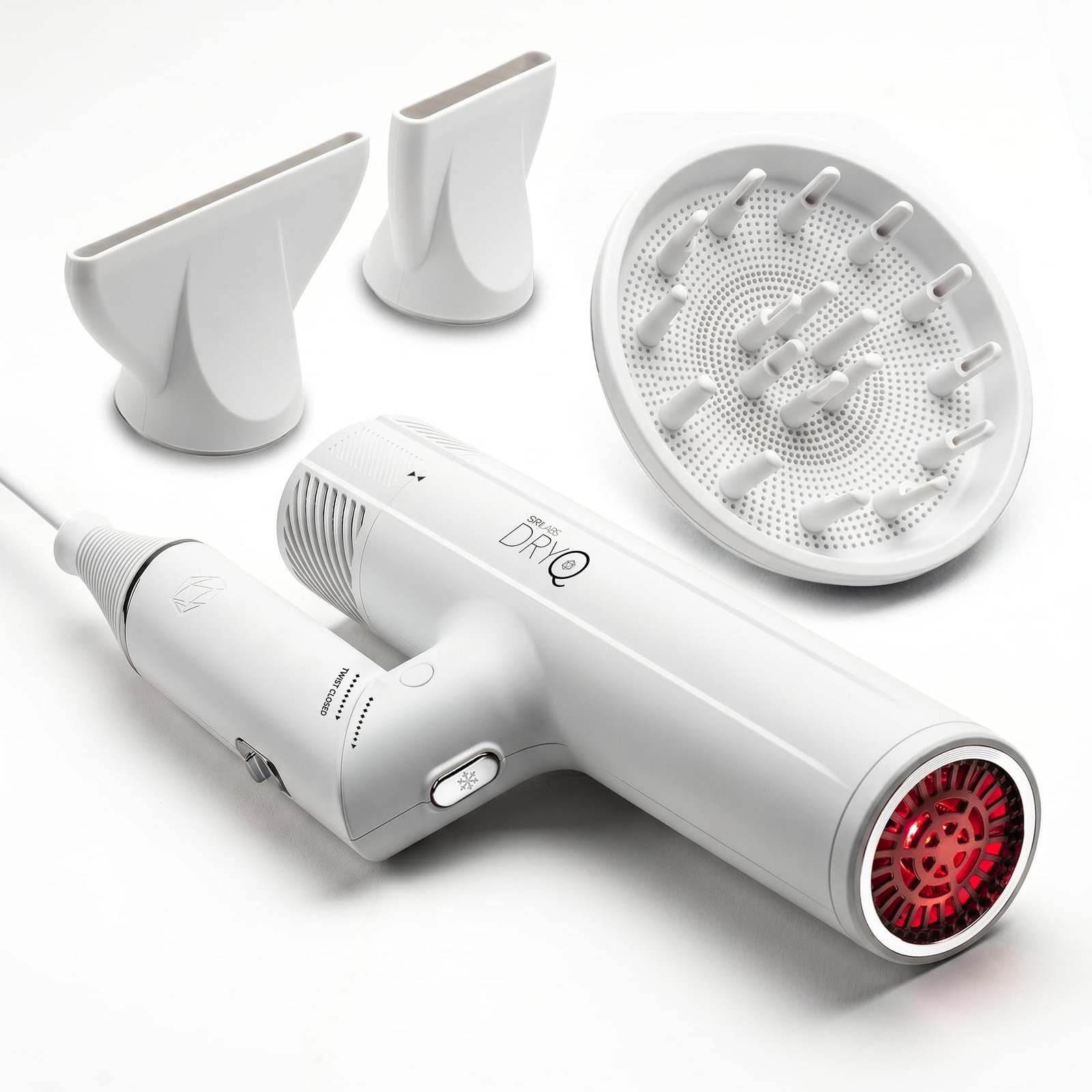 71XpH69HYmL SRILabs DryQ Infrared Hair Dryer - Red Light, Frizz Control, Dual Voltage - Image 1