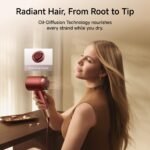 Laifen Swift 4 High-Speed Ionic Hair Dryer with Diffuser, Polished Burgundy - Image 5