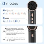 Nicebay Ionic Hair Dryer with Diffuser, 1600W High-Speed Salon Blow Dryer - Image 3