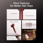 Laifen Swift 4 High-Speed Ionic Hair Dryer with Diffuser, Polished Burgundy - Image 9