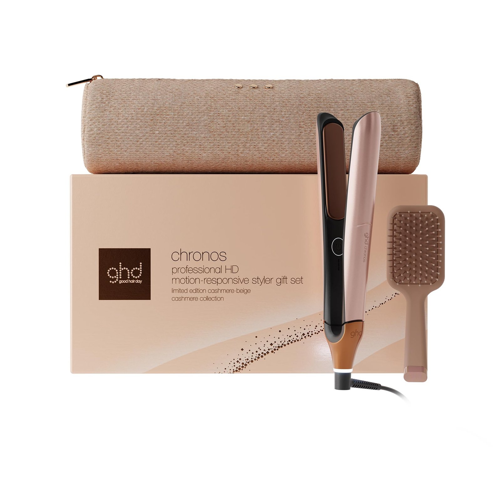 71n_SboxJL ghd Chronos 1" Styler Smart Flat Iron Hair Straightener, Cashmere Gift Set - Image 1