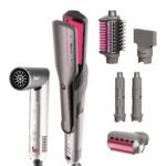 Shark FlexFusion Ceramic Air Styler, Straightener, Metallic Mist, HD651S