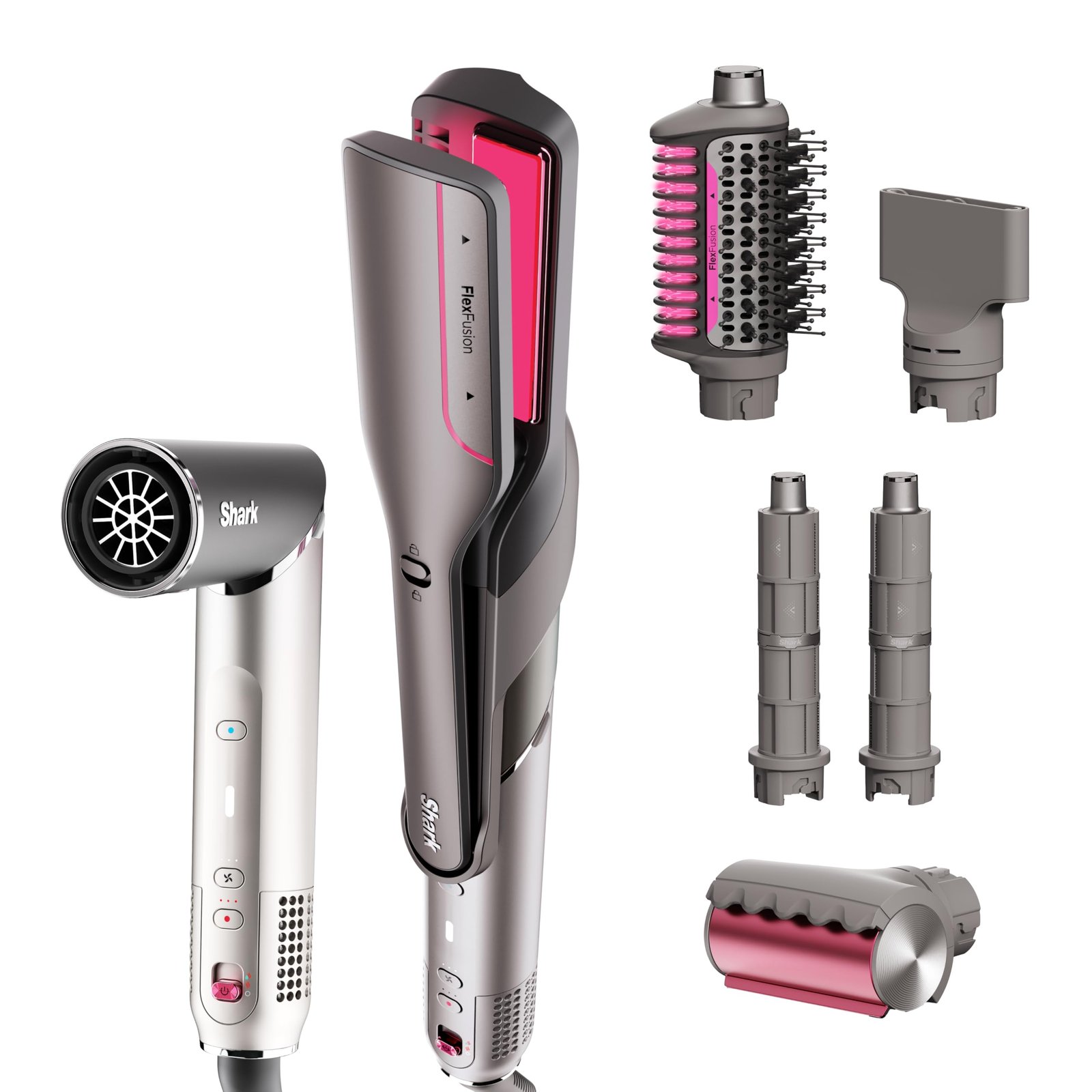 71xjTl9wV8L Shark FlexFusion Ceramic Air Styler, Straightener, Metallic Mist, HD651S - Image 1