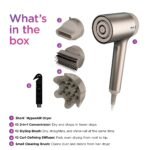 Shark HyperAIR HD120BRN Hair Dryer with Concentrator, Styling Brush & Diffuser, Stone - Image 11